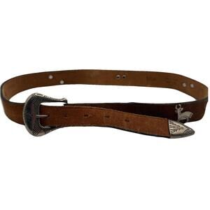 Vintage Southwestern Leather Concho Belt – Size 30 – Kokopelli Desert Motif